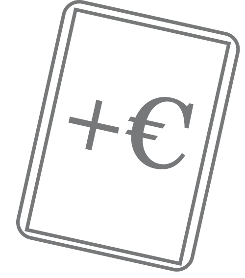 Icon: Eurozeichen mit einem Plus davor
